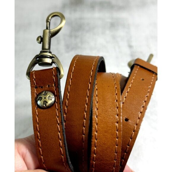CLIP-ON PATRICIA NASH BROWN TAN LEATHER REPLACEMENT SHOULD XBODY STRAP NEW - Picture 12 of 12